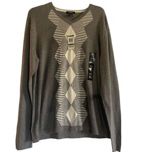 Alfani Men's Casual Comfort Argyle Knit Lightweight Cozy Cotton Large NWT‎ GOLF